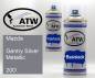 Preview: Mazda, Gentry Silver Metallic, 20D: 400ml Sprühdose + 400ml Klarlack - Set, von ATW Autoteile West.